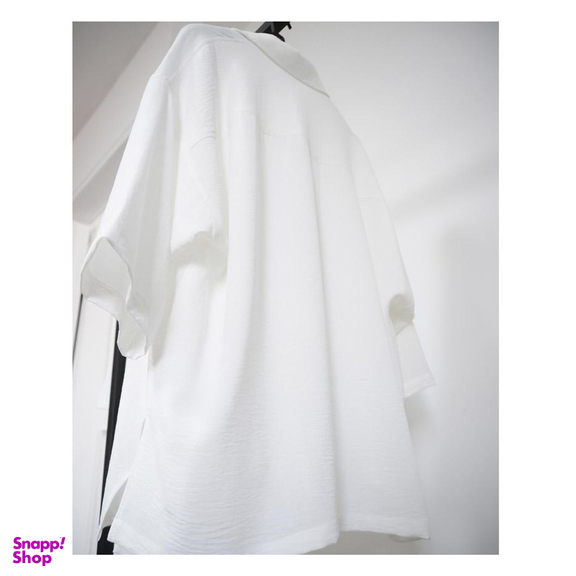 پیراهن گری (Gray) مدل Elle Shirt SS20 رنگ سفید فری سایز