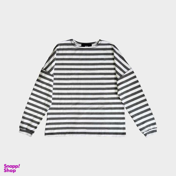 تیشرت گری (Gray) مدل Stripped Long Sleeve