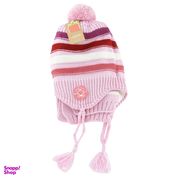 ست کلاه و شال گردن دخترانه آی چیلک مدل IC003
