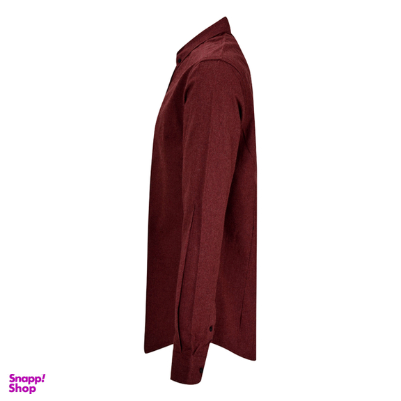 پیراهن آستین بلند مردانه بادی اسپینر (Body Spinner) کد 1065 رنگ زرشکی