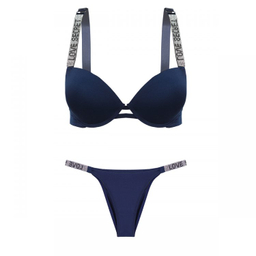 ست اسفنجی نگین دار Love Secret کد s378-1 رنگ سرمه ای