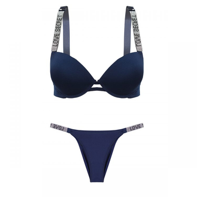 ست اسفنجی نگین دار Love Secret کد s378-1 رنگ سرمه ای