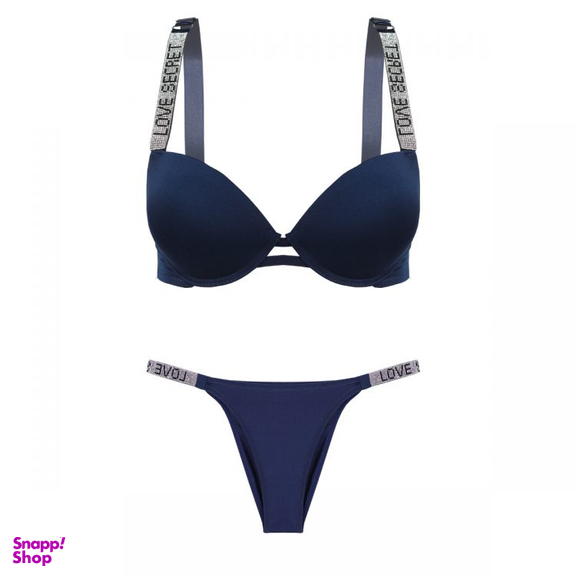 ست اسفنجی نگین دار Love Secret کد s378-1 رنگ سرمه ای