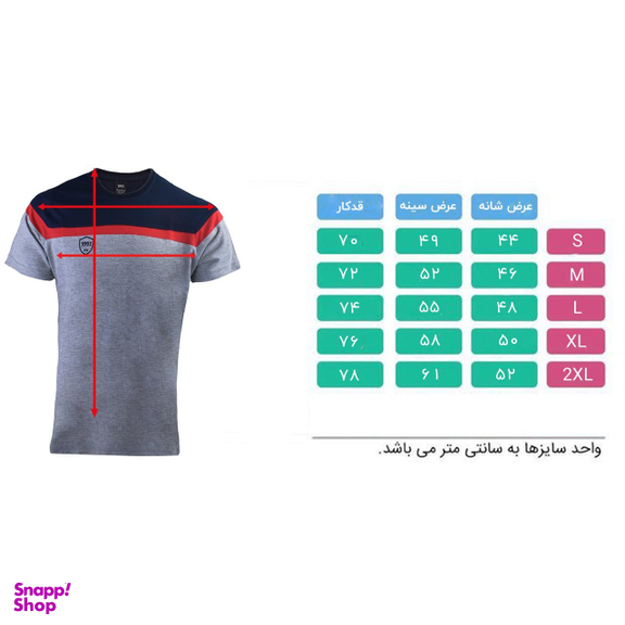تیشرت آستین کوتاه مردانه 1991 اس دبلیو مدل TS1930 GR