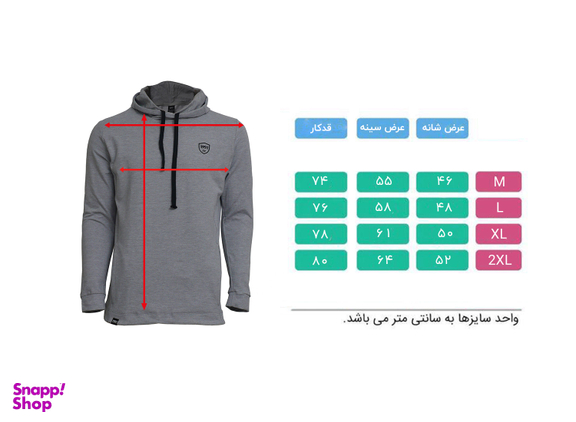 هودی مردانه 1991 اس دبلیو (1991SW) مدل Never Gray
