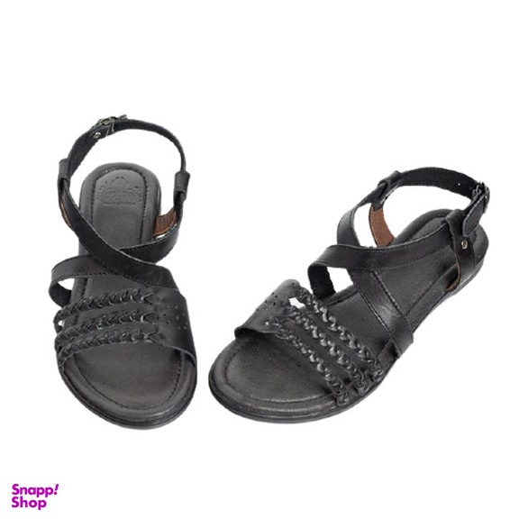 صندل اسپرت چرم زنانه چرم کاکتوس (Charm Cactus) مدل WS51002 رنگ مشکی