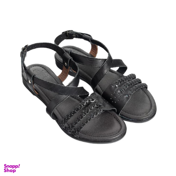صندل اسپرت چرم زنانه چرم کاکتوس (Charm Cactus) مدل WS51002 رنگ مشکی