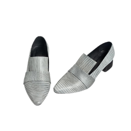 کفش پاشنه دار زنانه چرم کاکتوس (Charm Cactus) مدل WS73001 رنگ طوسی لیزارد