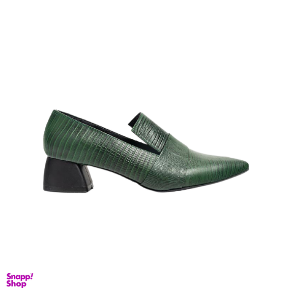 کفش پاشنه دار زنانه چرم کاکتوس (Charm Cactus) مدل WS73001 رنگ سبز لیزارد