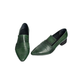 کفش پاشنه دار زنانه چرم کاکتوس (Charm Cactus) مدل WS73001 رنگ سبز لیزارد