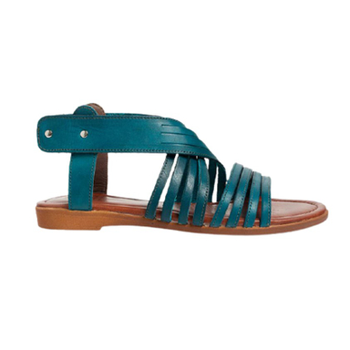 صندل اسپرت دخترانه چرم کاکتوس (Charm Cactus) مدل WS51005 رنگ فیروزه ای