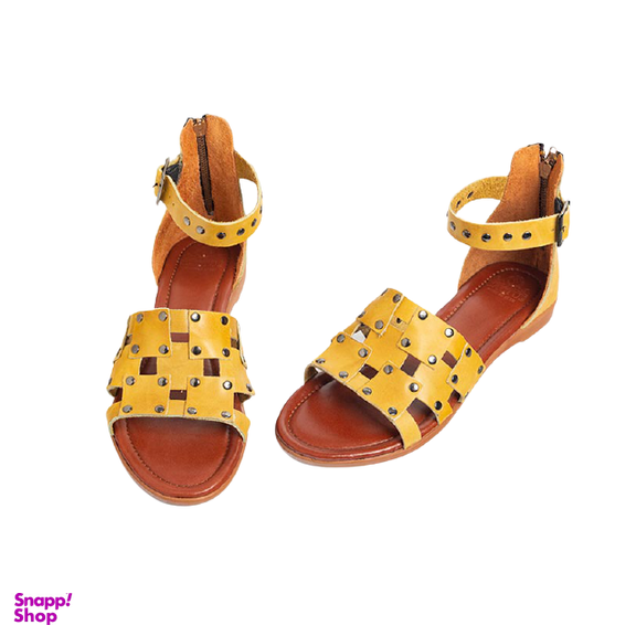 صندل اسپرت زنانه چرم کاکتوس (Charm Cactus) مدل WS51010 رنگ زرد