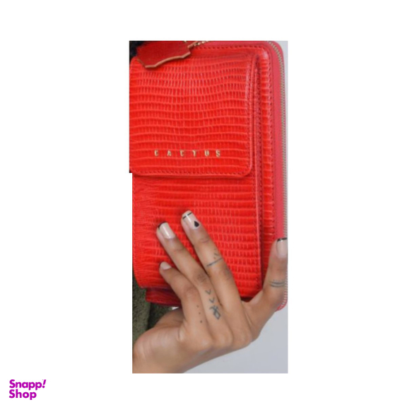 کیف یکطرفه و گردنی زنانه چرم کاکتوس (Charm Cactus) مدل WB2005