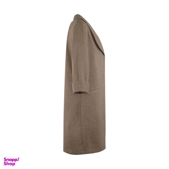 مانتو زنانه مانگ (Mong) مدل یقه آرشال عبایی 2 رنگ شتری