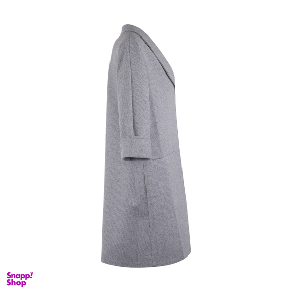 مانتو زنانه مانگ (Mong) مدل یقه آرشال عبایی 2 رنگ طوسی