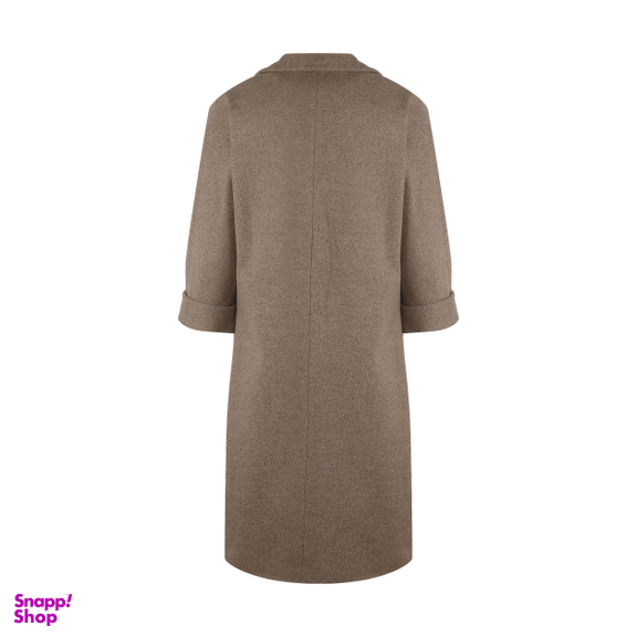 مانتو زنانه مانگ (Mong) مدل یقه آرشال عبایی 2 رنگ شتری