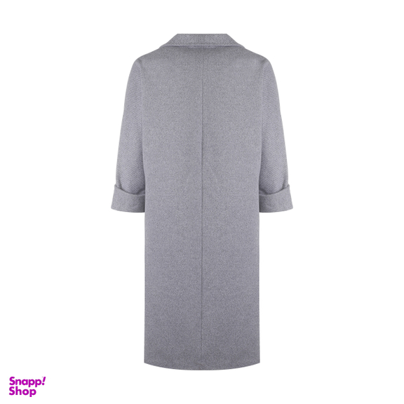 مانتو زنانه مانگ (Mong) مدل یقه آرشال عبایی 2 رنگ طوسی