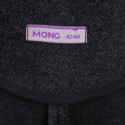 مانتو زنانه مانگ (Mong) مدل یقه آرشال عبایی 2 رنگ مشکی