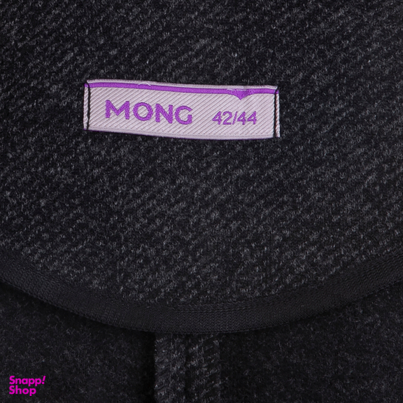 مانتو زنانه مانگ (Mong) مدل یقه آرشال عبایی 2 رنگ مشکی