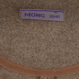 مانتو زنانه مانگ (Mong) مدل یقه آرشال عبایی 2 رنگ شتری