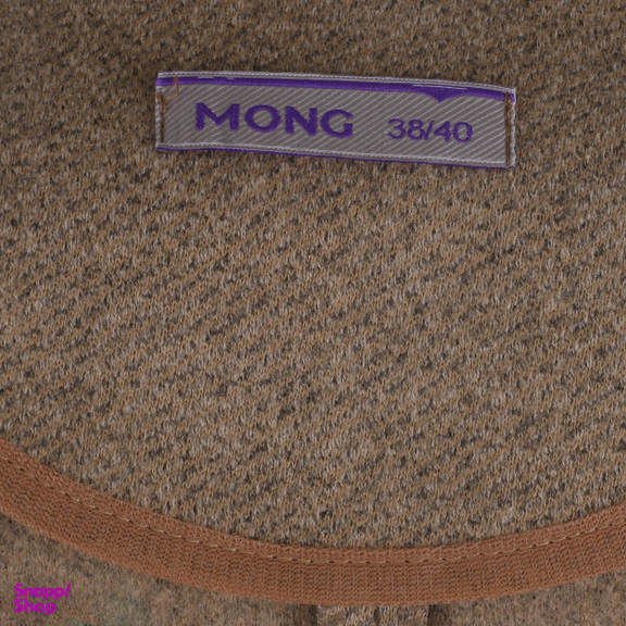 مانتو زنانه مانگ (Mong) مدل یقه آرشال عبایی 2 رنگ شتری