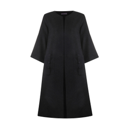 مانتو زنانه مانگ (Mong) مدل کشمیر زرین رنگ مشکی