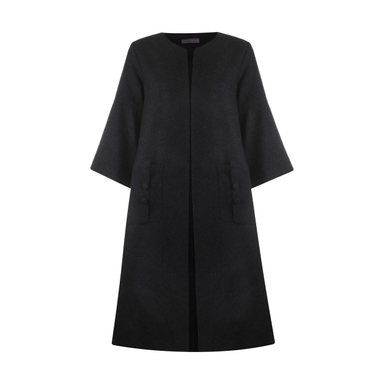 مانتو زنانه مانگ (Mong) مدل کشمیر زرین رنگ مشکی