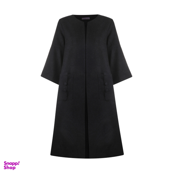 مانتو زنانه مانگ (Mong) مدل کشمیر زرین رنگ مشکی