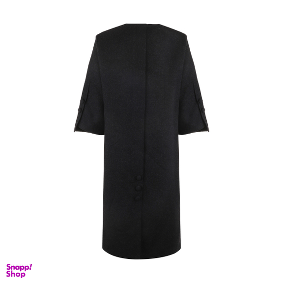 مانتو زنانه مانگ (Mong) مدل کشمیر زرین رنگ مشکی