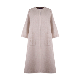 مانتو زنانه مانگ (Mong) مدل کشمیر زرین رنگ سفید