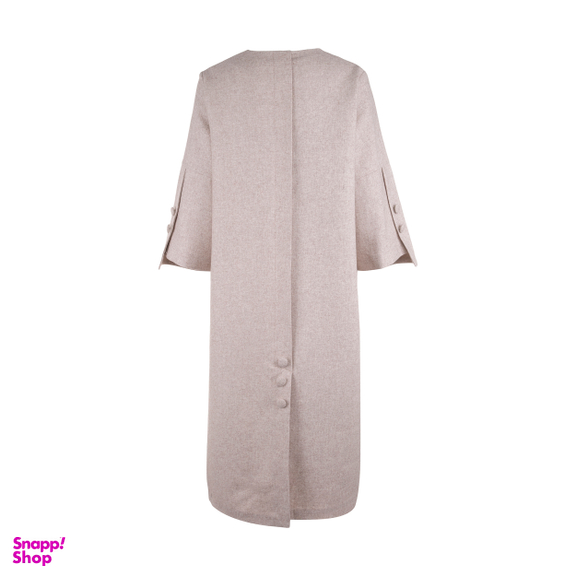 مانتو زنانه مانگ (Mong) مدل کشمیر زرین رنگ سفید