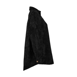 مانتو زنانه مانگ (Mong) مدل مخمل پیراهنی رنگ مشکی