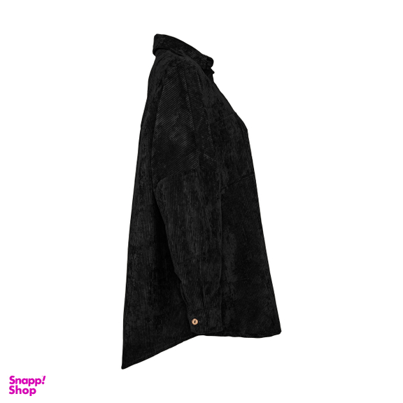 مانتو زنانه مانگ (Mong) مدل مخمل پیراهنی رنگ مشکی