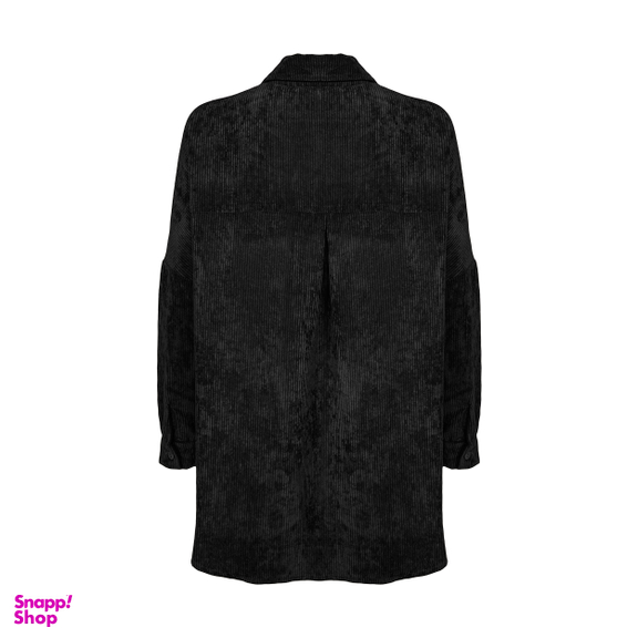 مانتو زنانه مانگ (Mong) مدل مخمل پیراهنی رنگ مشکی