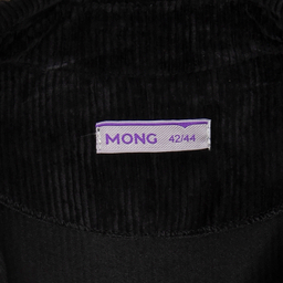 مانتو زنانه مانگ (Mong) مدل مخمل پیراهنی رنگ مشکی