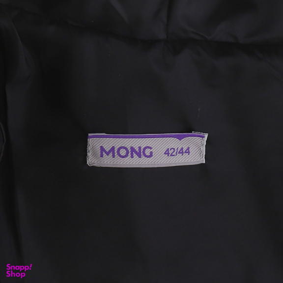 کاپشن زنانه مانگ (Mong) مدل پافر مربعی رنگ مشکی