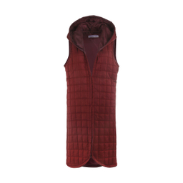 کاپشن زنانه مانگ (Mong) مدل پافر مربعی رنگ زرشکی