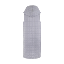 کاپشن زنانه مانگ (Mong) مدل پافر مربعی رنگ نقره ای