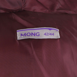 کاپشن زنانه مانگ (Mong) مدل پافر مربعی رنگ زرشکی