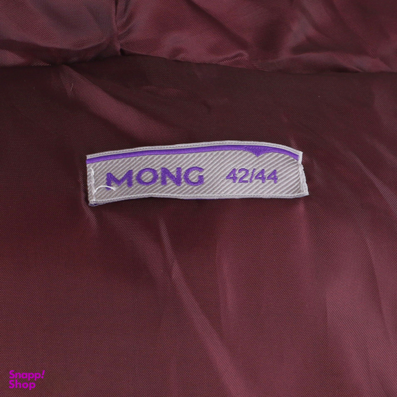 کاپشن زنانه مانگ (Mong) مدل پافر مربعی رنگ زرشکی