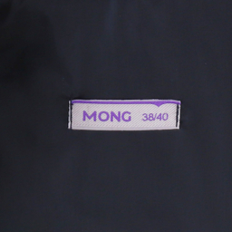 کاپشن زنانه مانگ (Mong) مدل پافر مربعی رنگ سرمه ای