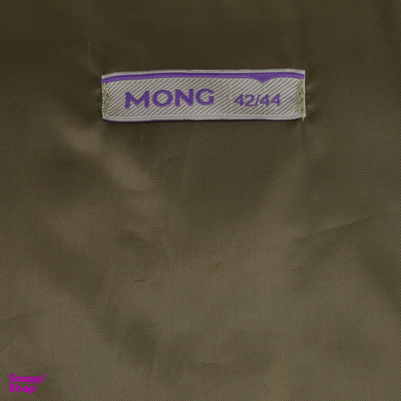 کاپشن زنانه مانگ (Mong) مدل پافر مربعی بغل پرچ رنگ سدری