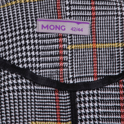 مانتو زنانه مانگ (Mong) مدل پشمی چهارخانه ژیله دار رنگ زرد