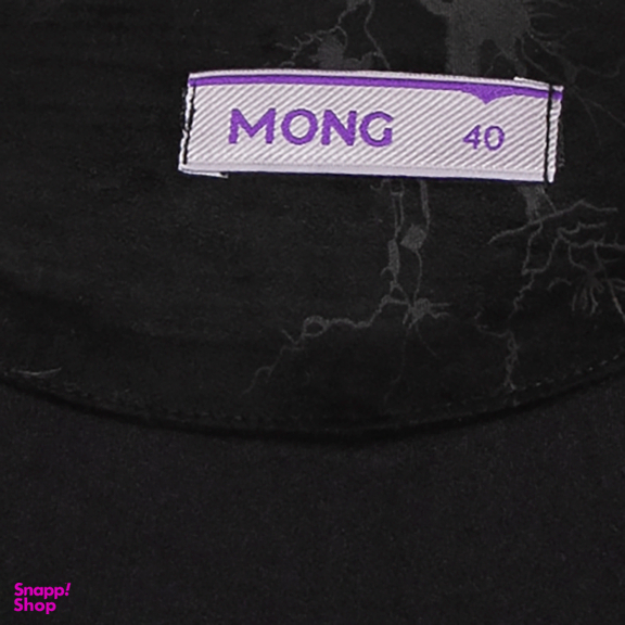 مانتو زنانه مانگ (Mong) مدل سوییت طرح شاخه رنگ مشکی