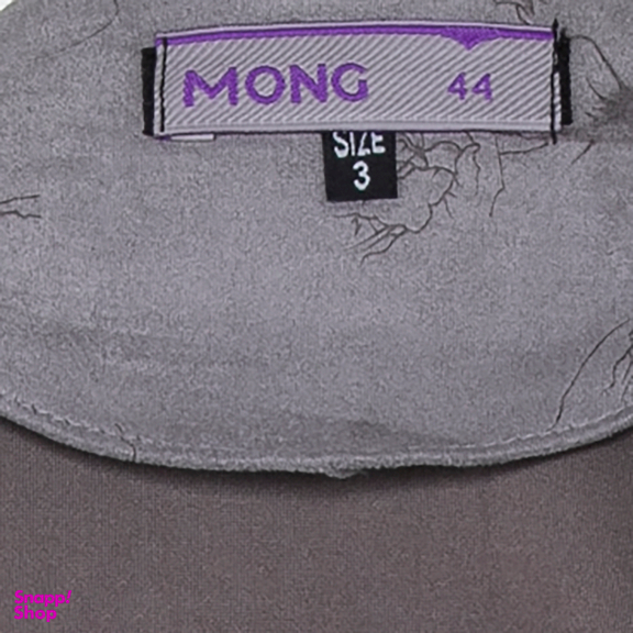 مانتو زنانه مانگ (Mong) مدل سوییت طرح شاخه رنگ طوسی