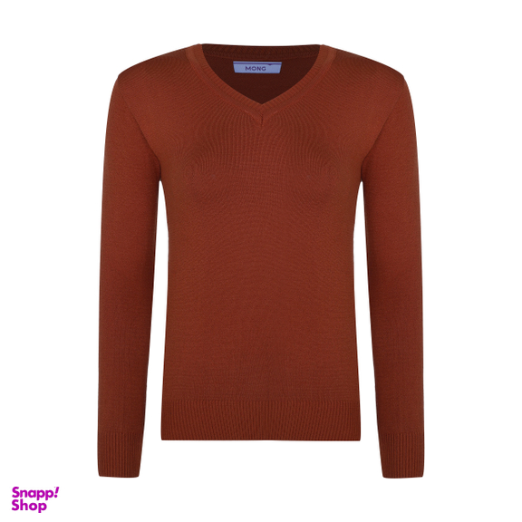 پلیور زنانه مانگ (Mong) مدل بافت آستین بلند یقه هفت فری سایز