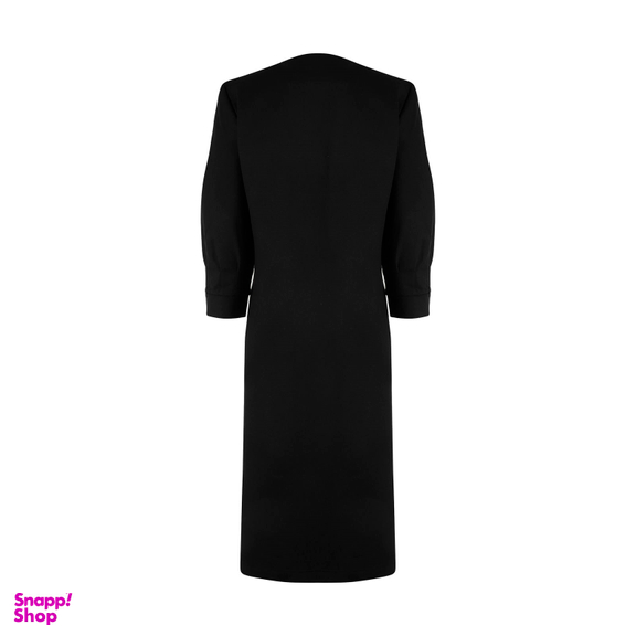 مانتو زنانه مانگ (Mong) مدل توییت پشمی بغل زیپ رنگ مشکی