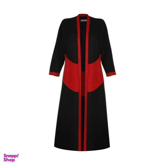 مانتو زنانه مانگ (Mong) مدل لاله سه رنگ رنگ مشکی قرمز