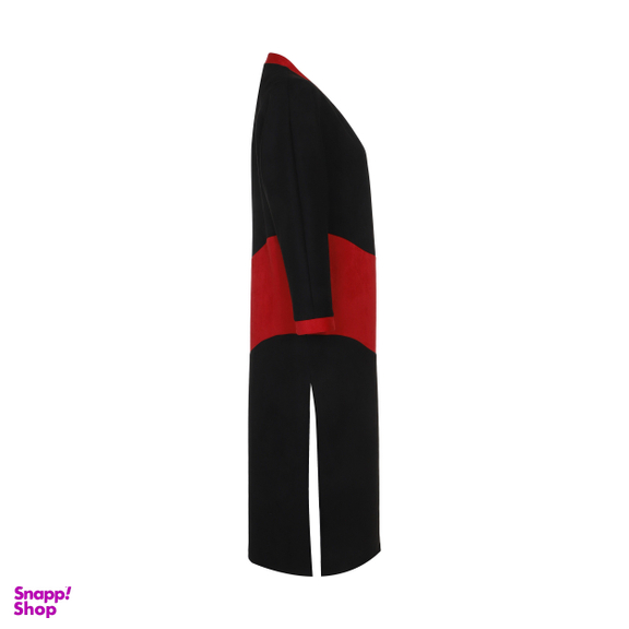 مانتو زنانه مانگ (Mong) مدل لاله سه رنگ رنگ مشکی قرمز