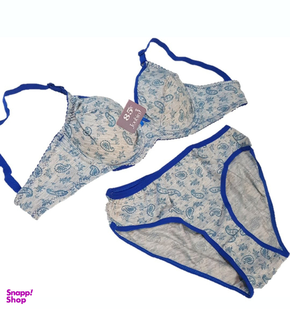 ست لباس زیر زنانه ژوبین (Zhubin) مدل بته جقه چاپی